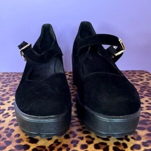 Women's Black Mary Jane Platform Shoes